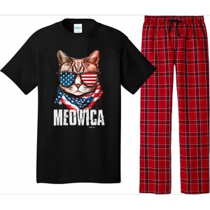 4th Of July Meowica American Flag Cat Pajama Set