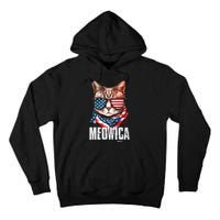 4th Of July Meowica American Flag Cat Tall Hoodie