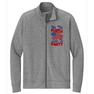 4th of July for Patriotic American Stretch Full-Zip Cadet Jacket