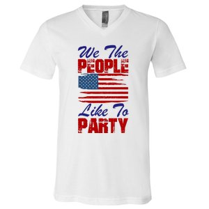 4th of July for Patriotic American V-Neck T-Shirt