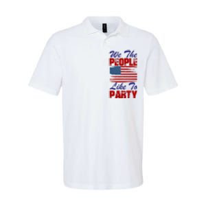 4th of July for Patriotic American Softstyle Adult Sport Polo