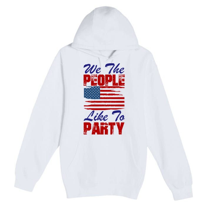 4th of July for Patriotic American Premium Pullover Hoodie