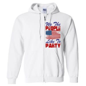 4th of July for Patriotic American Full Zip Hoodie