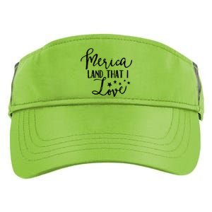 4th Of July Gift Merica Land That I Love Funny Gift Adult Drive Performance Visor