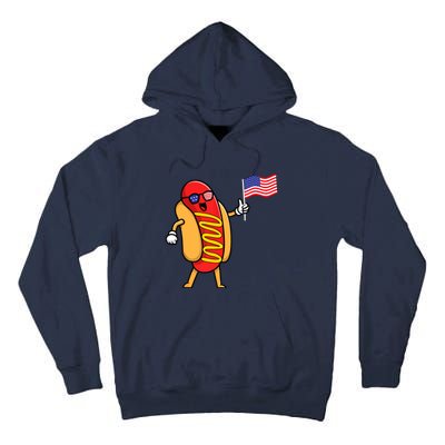 4th Of July Hot Dog Hotdog American Flag Party USA Food Men Women Tall Hoodie