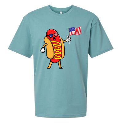 4th Of July Hot Dog Hotdog American Flag Party USA Food Men Women Sueded Cloud Jersey T-Shirt