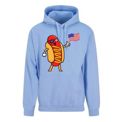 4th Of July Hot Dog Hotdog American Flag Party USA Food Men Women Unisex Surf Hoodie