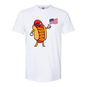 4th Of July Hot Dog Hotdog American Flag Party USA Food Men Women Softstyle CVC T-Shirt