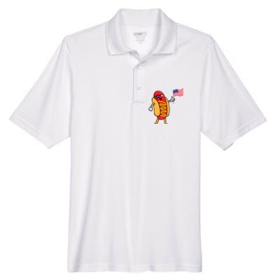 4th Of July Hot Dog Hotdog American Flag Party USA Food Men Women Men's Origin Performance Pique Polo