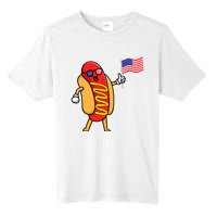 4th Of July Hot Dog Hotdog American Flag Party USA Food Men Women Tall Fusion ChromaSoft Performance T-Shirt