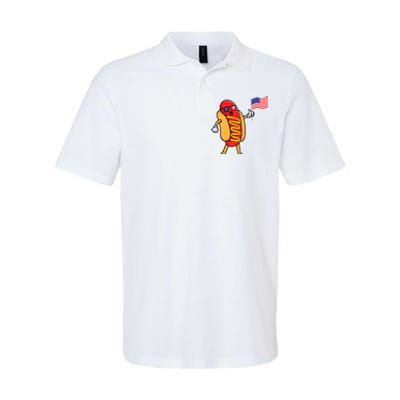 4th Of July Hot Dog Hotdog American Flag Party USA Food Men Women Softstyle Adult Sport Polo