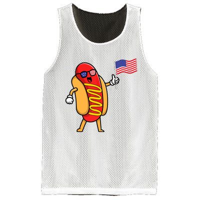 4th Of July Hot Dog Hotdog American Flag Party USA Food Men Women Mesh Reversible Basketball Jersey Tank