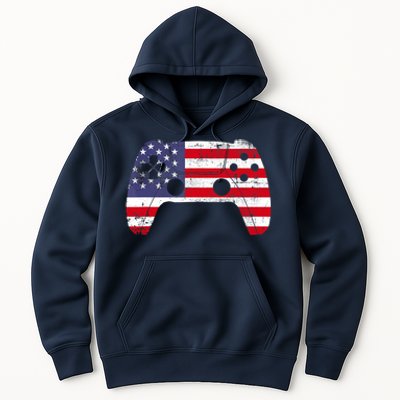 4th Of July Video Game Gamer Boy USA Flag Hoodie