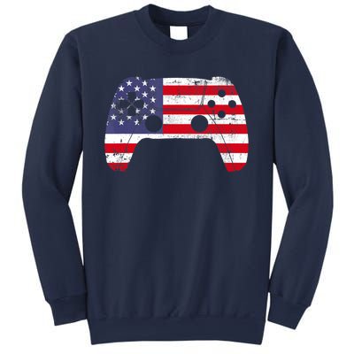 4th Of July Video Game Gamer Boy USA Flag Sweatshirt