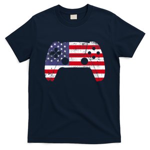 4th Of July Video Game Gamer Boy USA Flag T-Shirt