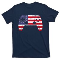 4th Of July Video Game Gamer Boy USA Flag T-Shirt