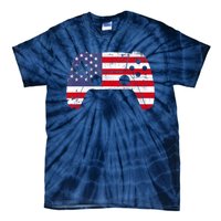 4th Of July Video Game Gamer Boy USA Flag Tie-Dye T-Shirt