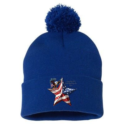 4th Of July Biden Meaningful Gift Pom Pom 12in Knit Beanie