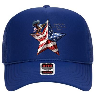 4th Of July Biden Meaningful Gift High Crown Mesh Back Trucker Hat