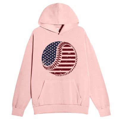 4th of July Patriotic American Flag Print Baseball Urban Pullover Hoodie