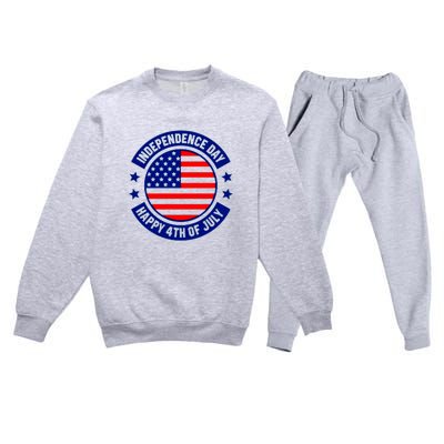 4th Of July Design Premium Crewneck Sweatsuit Set