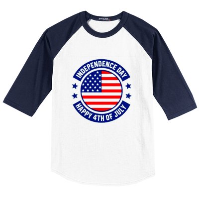 4th Of July Design Baseball Sleeve Shirt