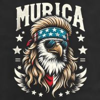 4th Of July Bald Eagle Mullet Murica Usa Usa Merica 7 Panel Mesh Trucker Snapback Hat