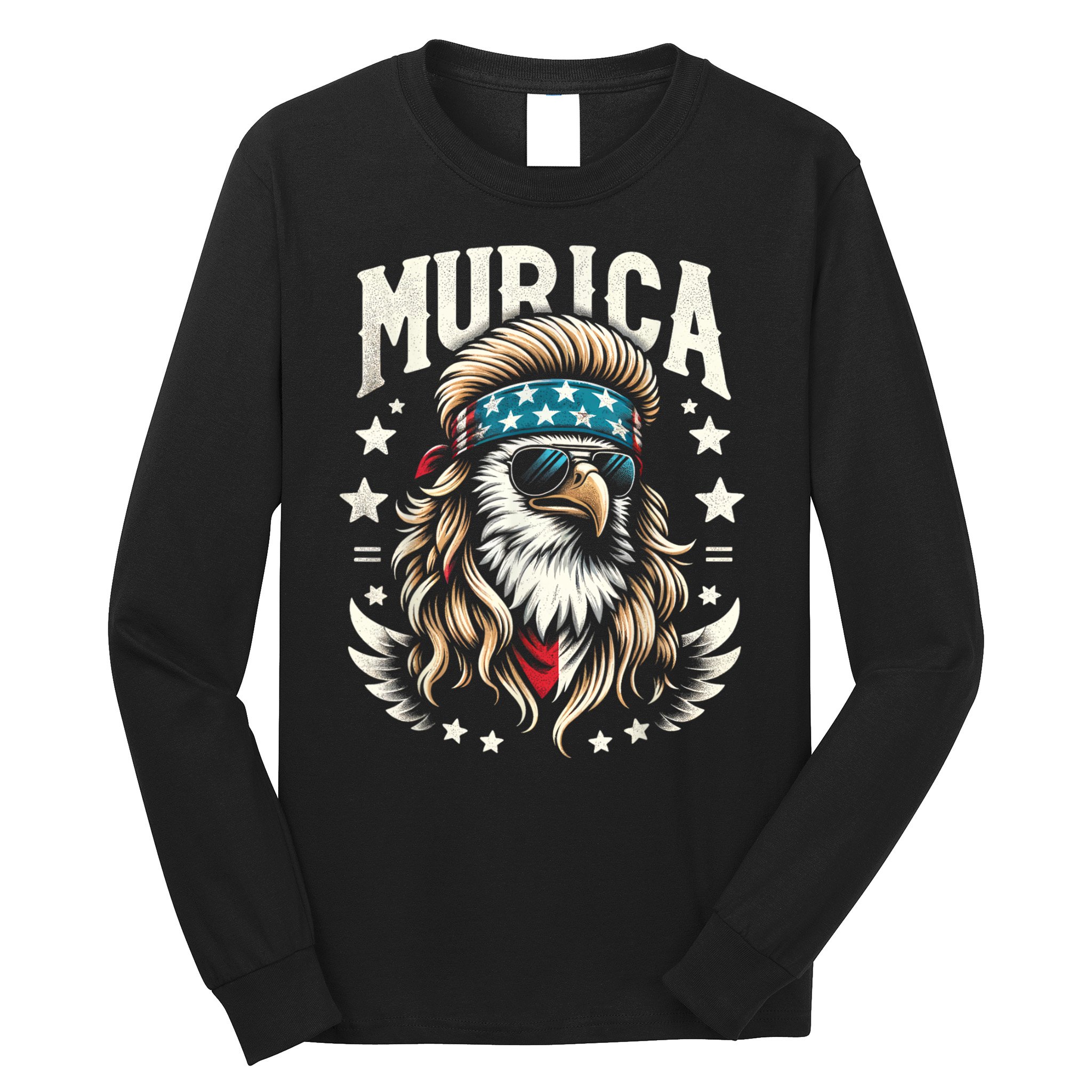 4th Of July Bald Eagle Mullet Murica Usa Usa Merica Long Sleeve Shirt