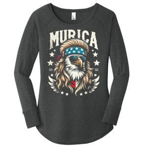 4th Of July Bald Eagle Mullet Murica Usa Usa Merica Women's Perfect Tri Tunic Long Sleeve Shirt