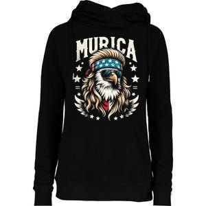 4th Of July Bald Eagle Mullet Murica Usa Usa Merica Womens Funnel Neck Pullover Hood