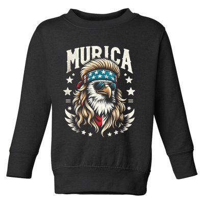 4th Of July Bald Eagle Mullet Murica Usa Usa Merica Toddler Sweatshirt