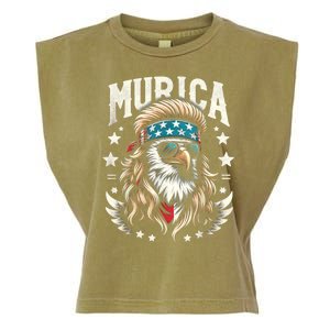 4th Of July Bald Eagle Mullet Murica Usa Usa Merica Garment-Dyed Women's Muscle Tee