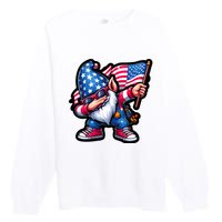 4th Of July Patriotic Gnomes Funny American Usa Premium Crewneck Sweatshirt