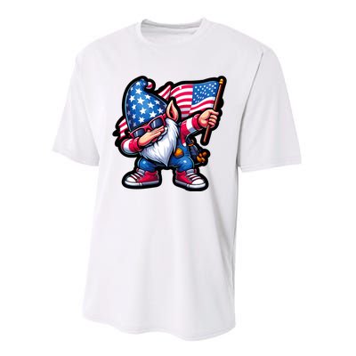 4th Of July Patriotic Gnomes Funny American Usa Performance Sprint T-Shirt