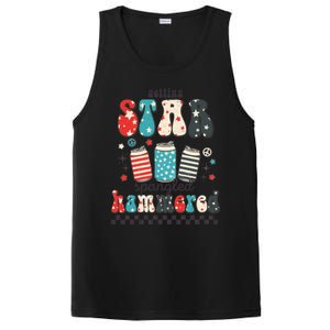 4th Of July Groovy Getting Star Spangled Hammered Beer Funny Gift PosiCharge Competitor Tank