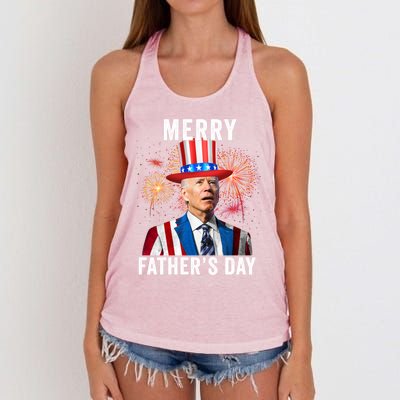 4th Of July Cool Gift Women's Knotted Racerback Tank