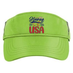 4th Of July Hooray For The Usa Patriotic Gift Adult Drive Performance Visor