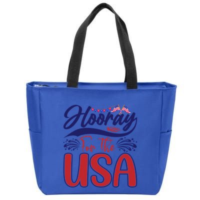 4th Of July Hooray For The Usa Patriotic Gift Zip Tote Bag