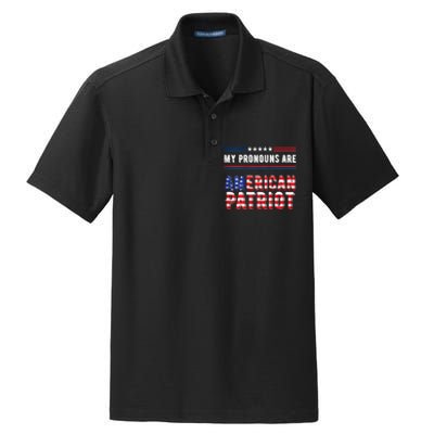 4th Of July My Pronouns Are American Patriot Vintage Design Dry Zone Grid Polo