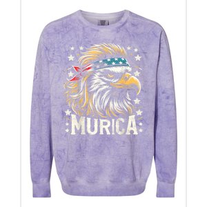 4th Of July Bald Eagle Mullet Murica Usa Usa Merica Colorblast Crewneck Sweatshirt