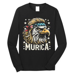 4th Of July Bald Eagle Mullet Murica Usa Usa Merica Long Sleeve Shirt