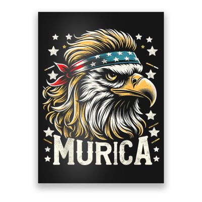 4th Of July Bald Eagle Mullet Murica Usa Usa Merica Poster