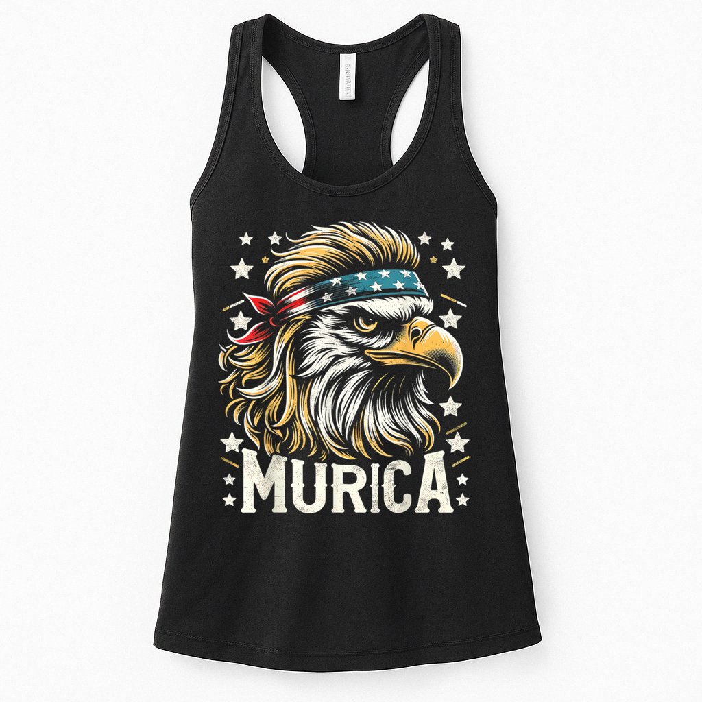 4th Of July Bald Eagle Mullet Murica Usa Usa Merica Womens Tank Top