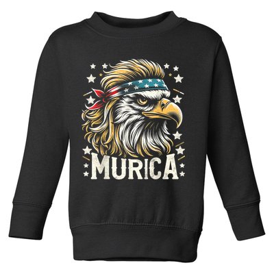 4th Of July Bald Eagle Mullet Murica Usa Usa Merica Toddler Sweatshirt