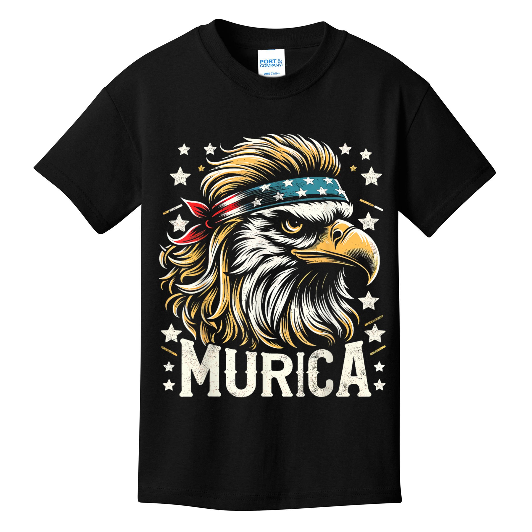 4th Of July Bald Eagle Mullet Murica Usa Usa Merica Kids T-Shirt