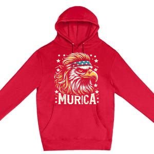 4th Of July Bald Eagle Mullet Murica Usa Usa Merica Premium Pullover Hoodie