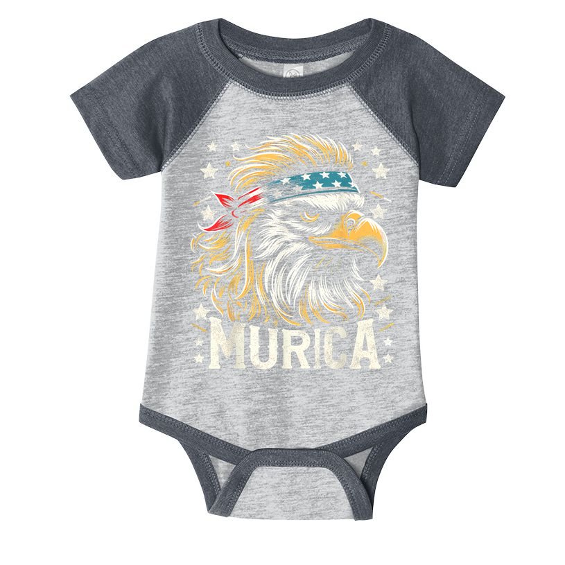 4th Of July Bald Eagle Mullet Murica Usa Usa Merica Infant Baby Jersey Bodysuit