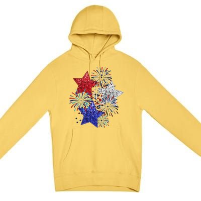 4th Of July Fireworks Stars Funny Cute 4th Of July Premium Pullover Hoodie