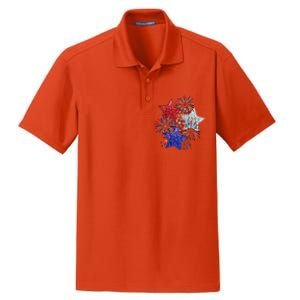 4th Of July Fireworks Stars Funny Cute 4th Of July Dry Zone Grid Polo