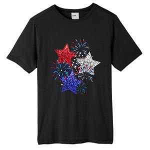 4th Of July Fireworks Stars Funny Cute 4th Of July Tall Fusion ChromaSoft Performance T-Shirt